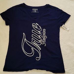 True Religion V neck t short for women